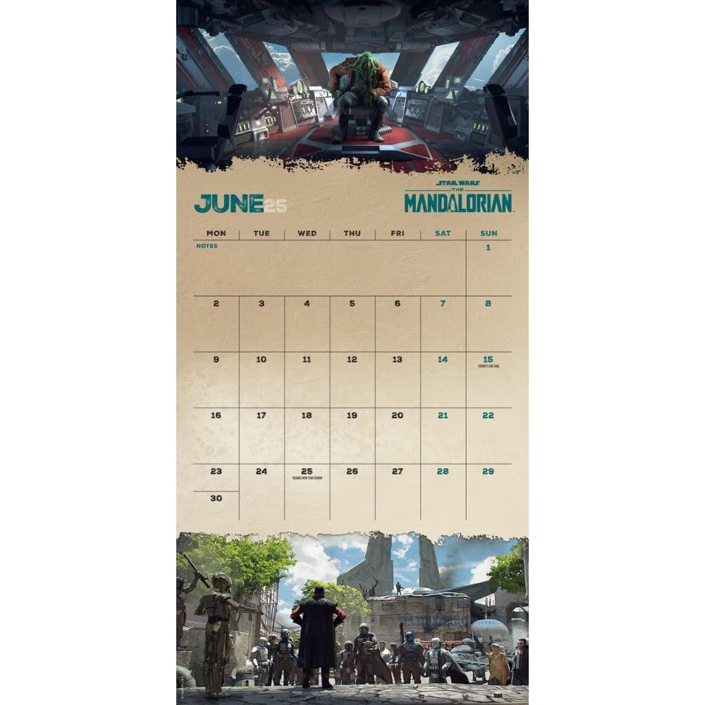 2025 Star Wars The Mandalorian - Square Wall Calendar