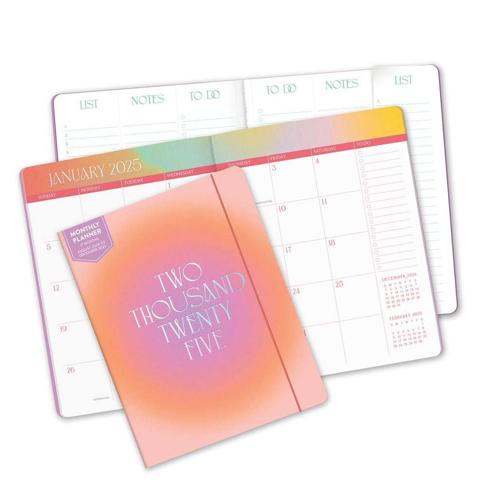 2025 Sunset Splash - Just Right Monthly Diary/Planner