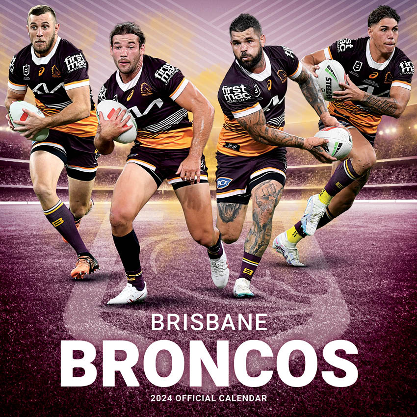 2024 NRL Brisbane Broncos - Square Wall Calendar