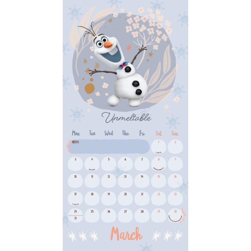 2025 Disney Frozen - Square Wall Calendar