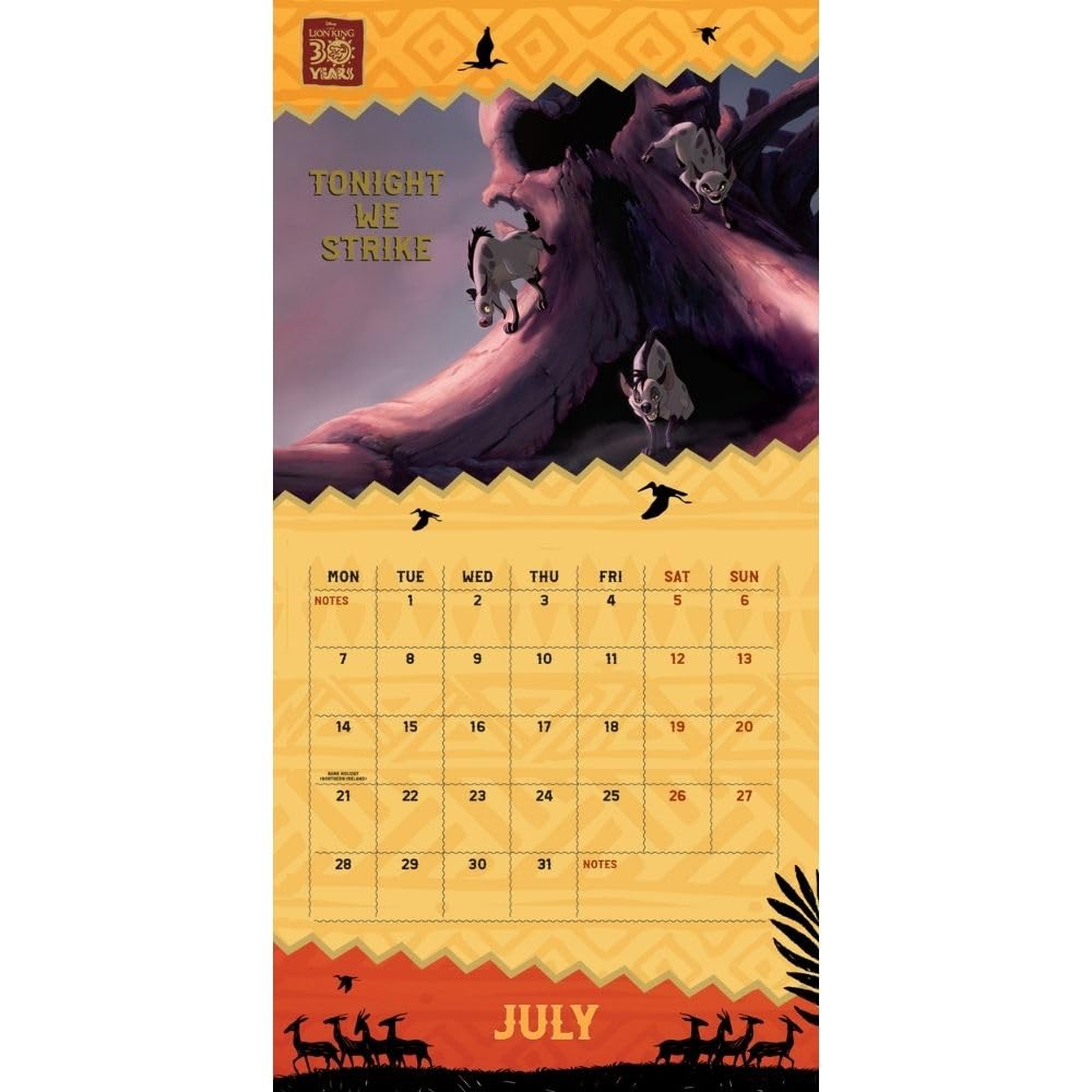 2025 Lion King - Square Wall Calendar