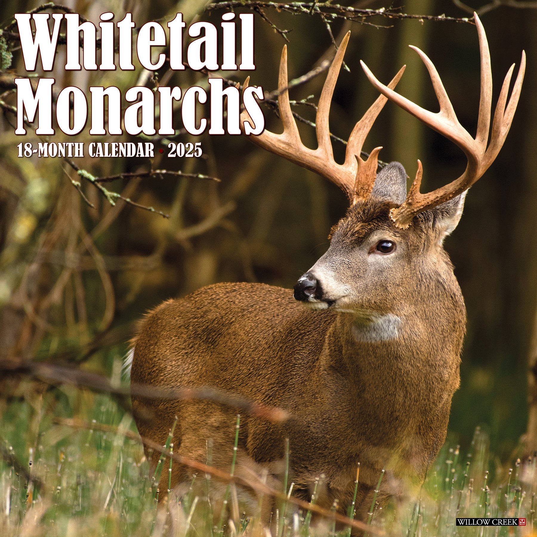 2025 Whitetail Monarchs (Deer) - Square Wall Calendar (US Only)