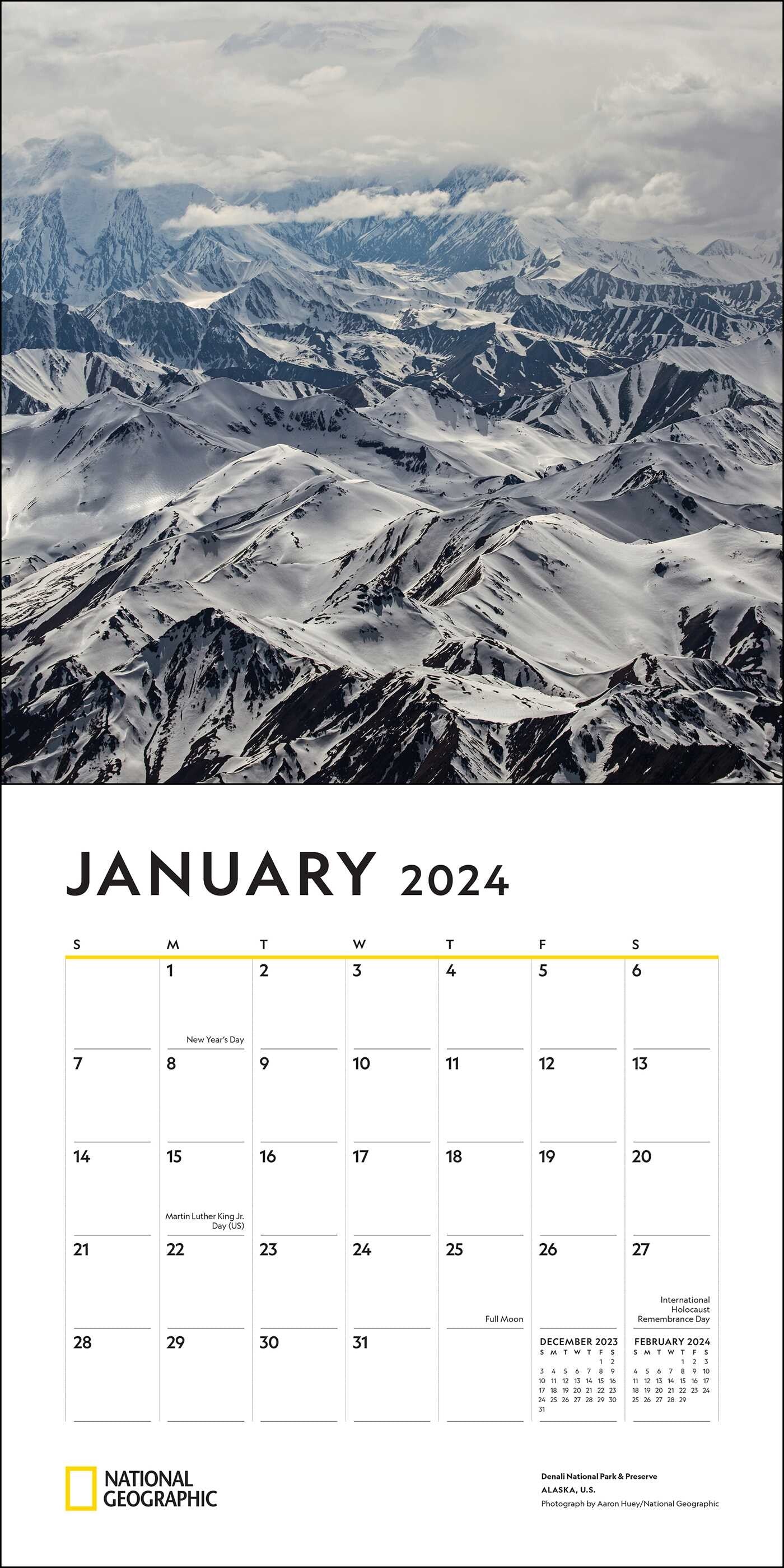 2024 National Parks: National Geographic - Square Wall Calendar