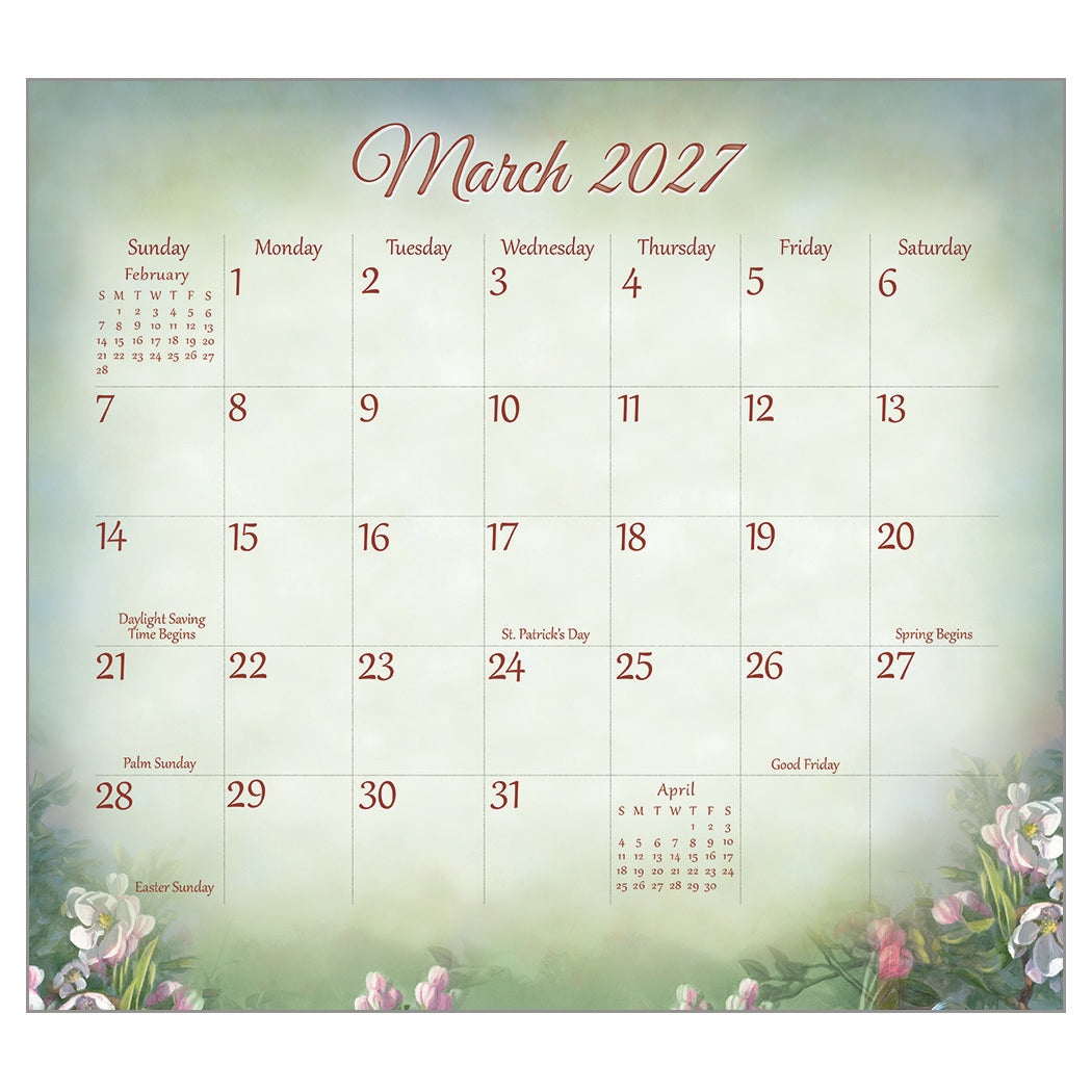 2027 Songbirds Of Faith - Scripture - Deluxe Wall Calendar by Susan Bourdet