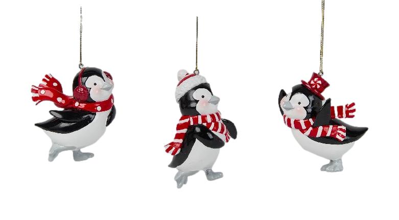 Penguins Hanging Set of 3 (8.5 Cm) - Christmas Decoration