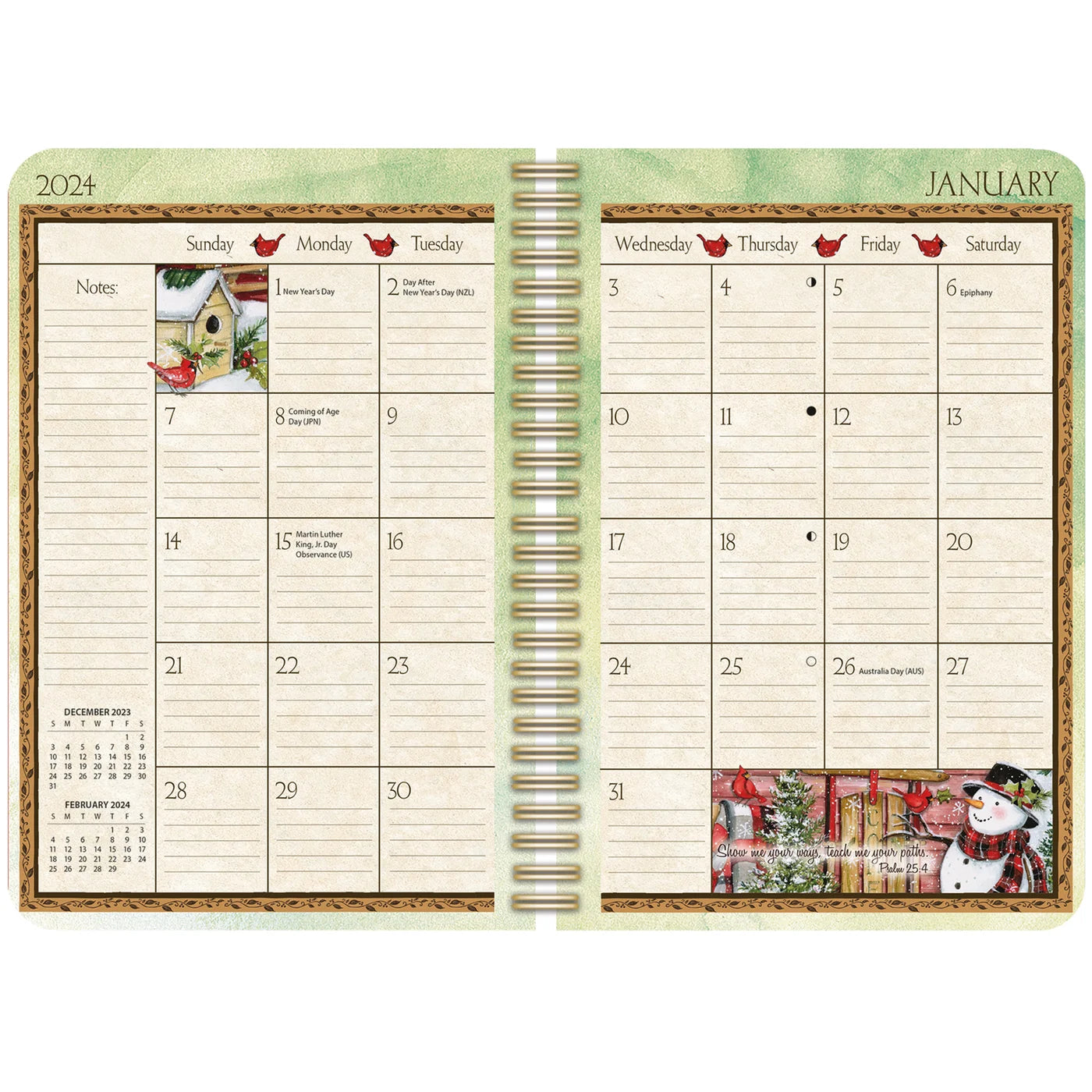 2024 LANG Bountiful Blessings - Monthly Engagement Diary/Planner