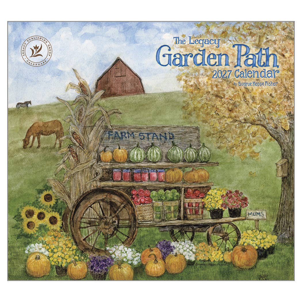 2027 Garden Path - Deluxe Wall Calendar by Susan Winget