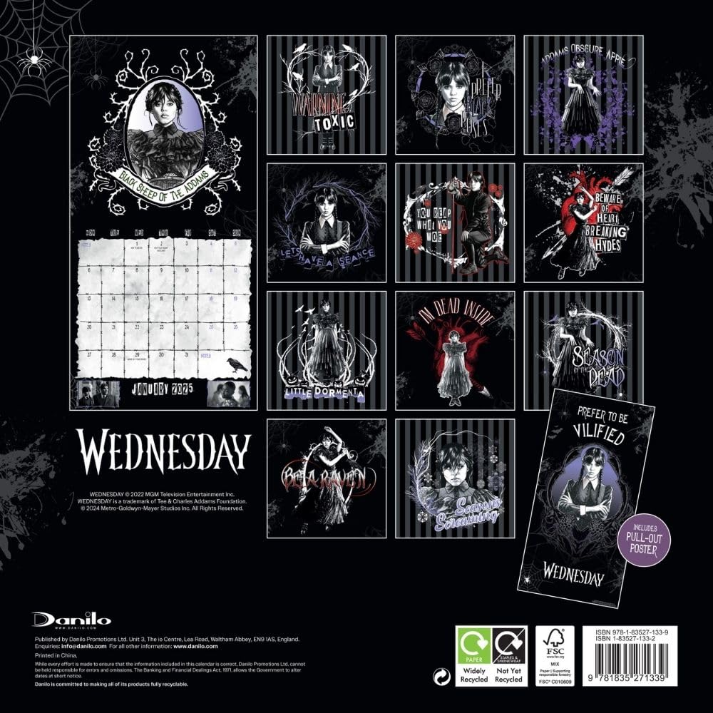 2025 Wednesday - Square Wall Calendar