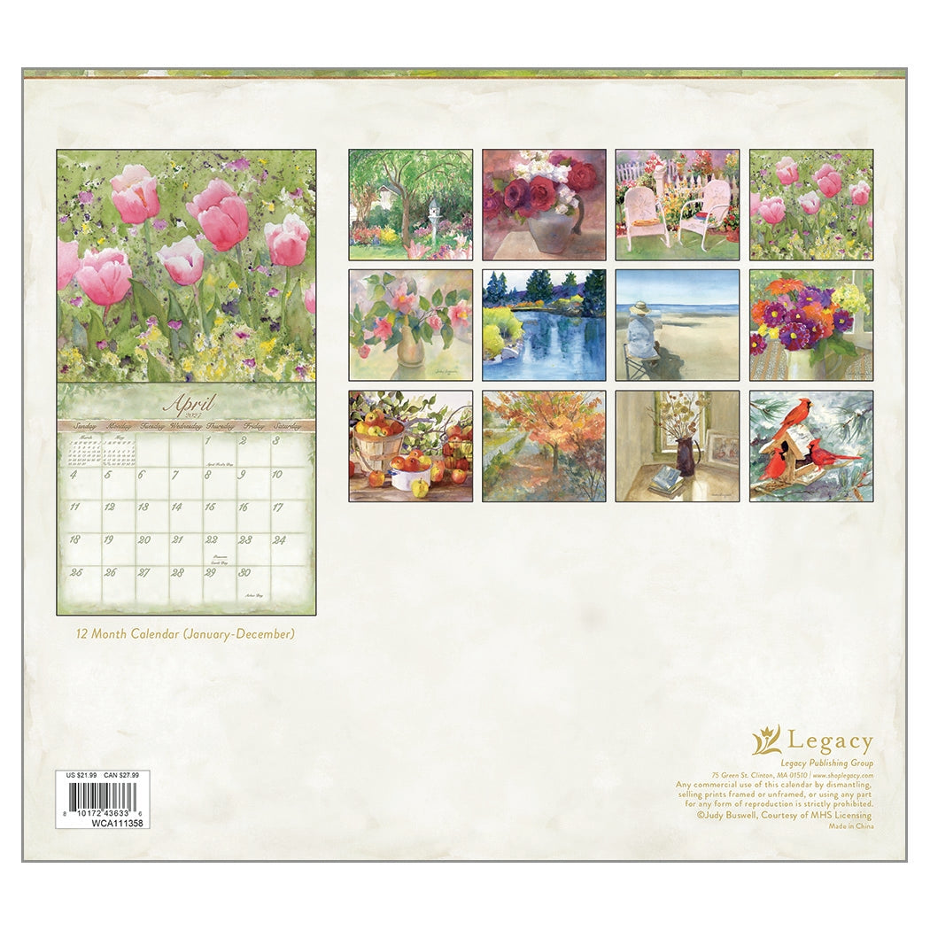 2027 Judy Buswell Watercolors - Deluxe Wall Calendar by Judy Buswell