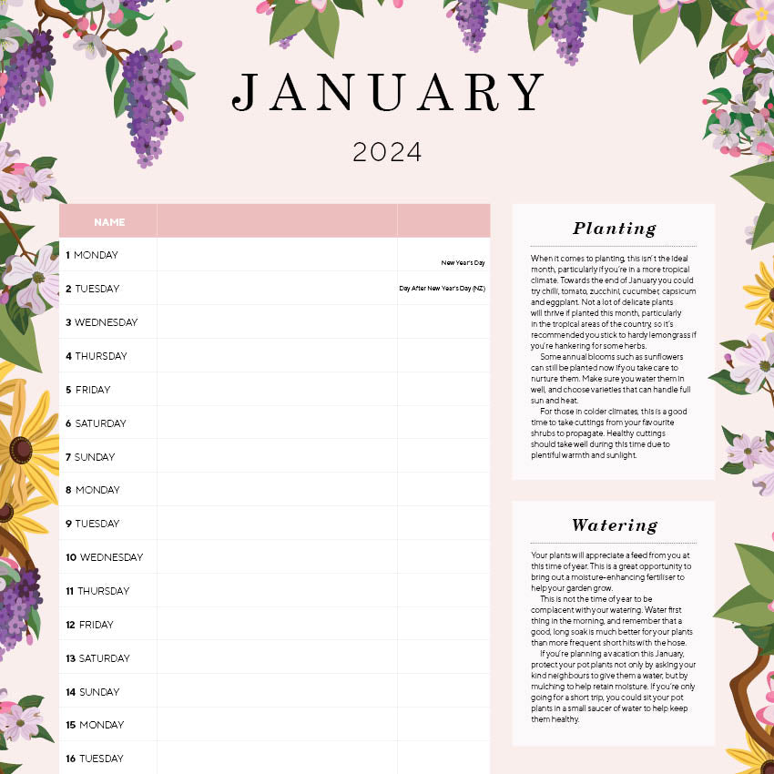 2024 Gardeners Almanac - Square Wall Calendar