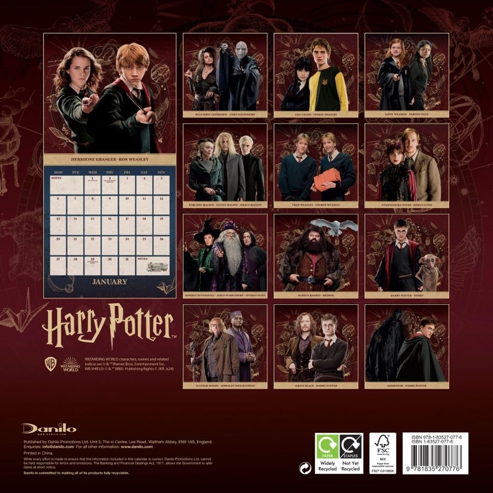 2025 Harry Potter - Square Wall Calendar