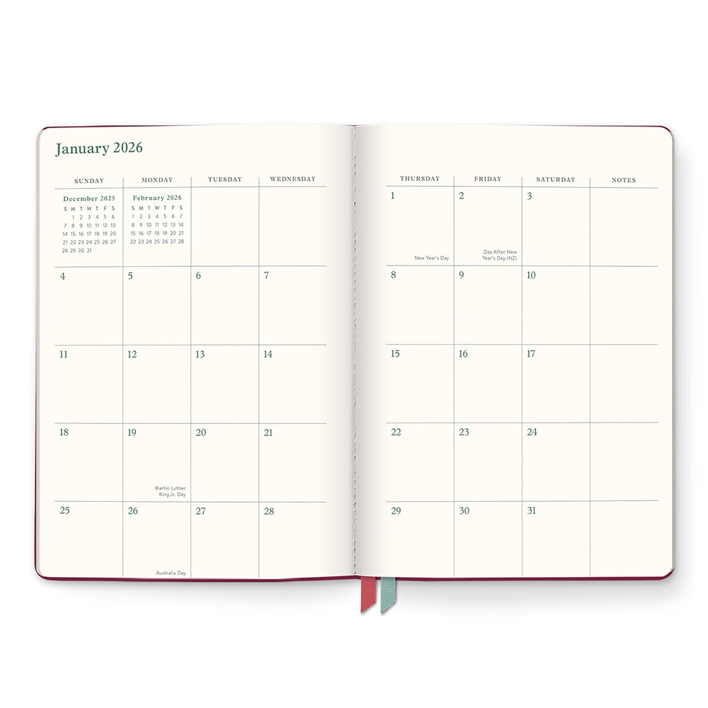 2026 As If Argyle (Clara) - 17-Month Monthly & Weekly Diary/Planner