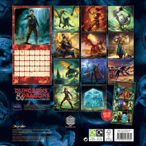 2024 Dungeons & Dragons - Square Wall Calendar  SOLD OUT