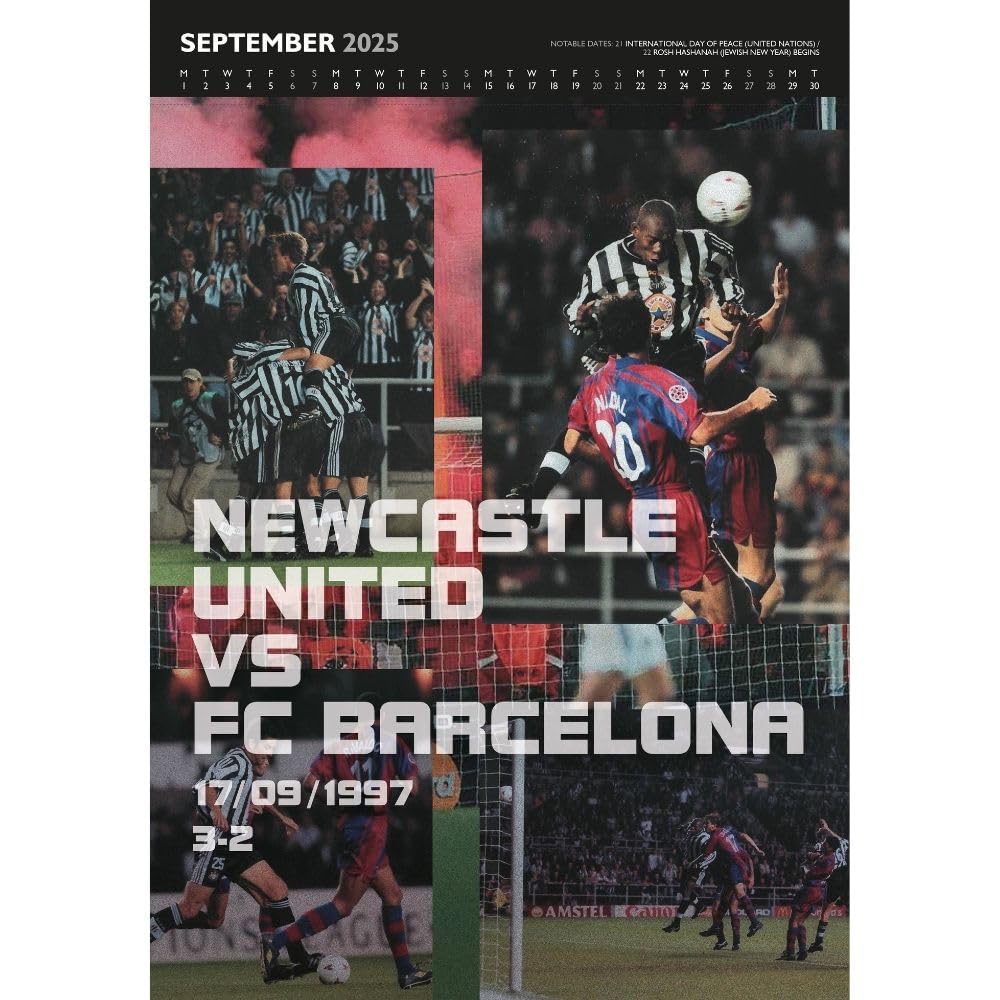 2025 Newcastle United Fc - A3 Deluxe Wall Calendar