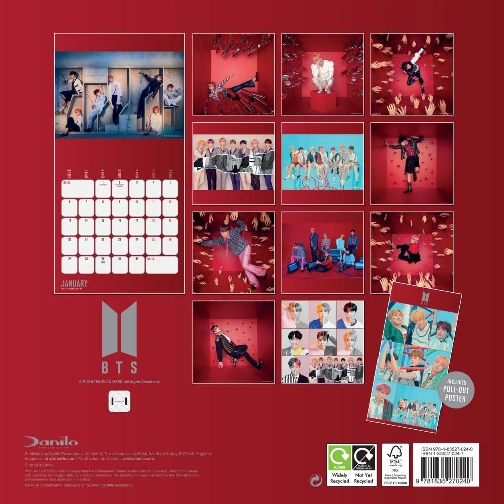 2025 BTS - Square Wall Calendar