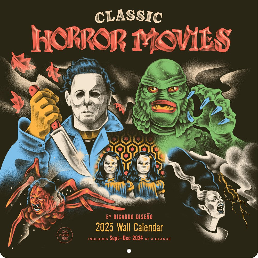 2025 Classic Horror Movies - Square Wall Calendar