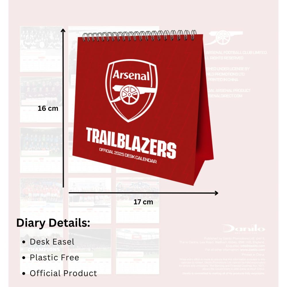 2025 Arsenal Fc - Desk Easel Calendar