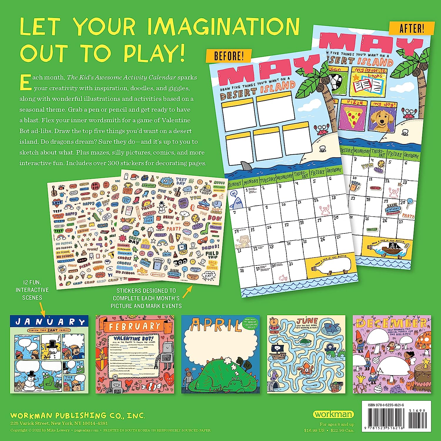 2024 Kid's Awesome Activity - Square Wall Calendar  SOLD OUT