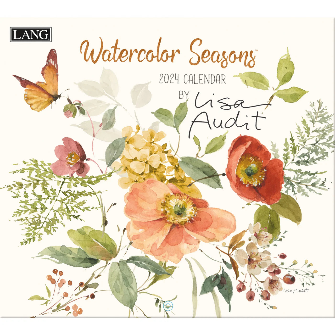 2024 LANG Watercolor Seasons by Lisa Audit - Deluxe Wall Calendar