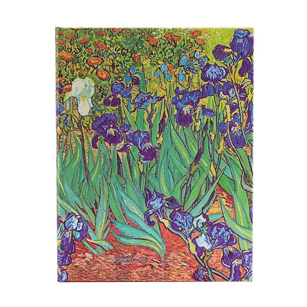 2024-2025 Van Gogh's Irises Ultra Vertical 18-month Hardcover - Monthly & Weekly Diary/Planner