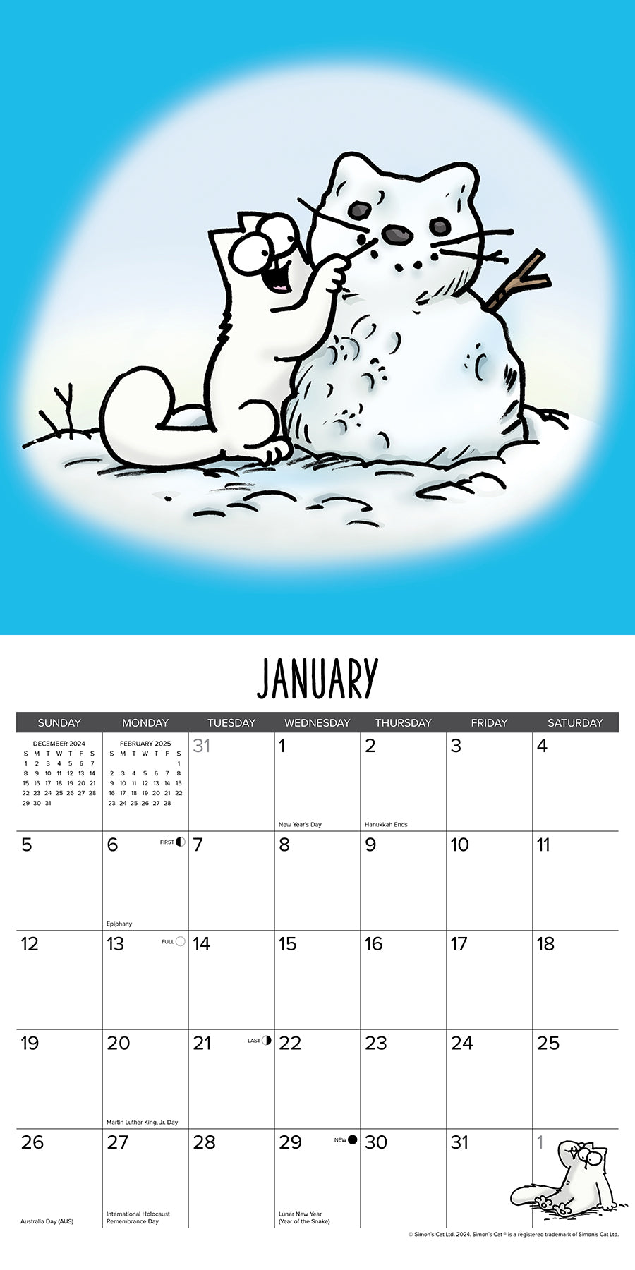 2025 Simon's Cat - Square Wall Calendar (US Only)