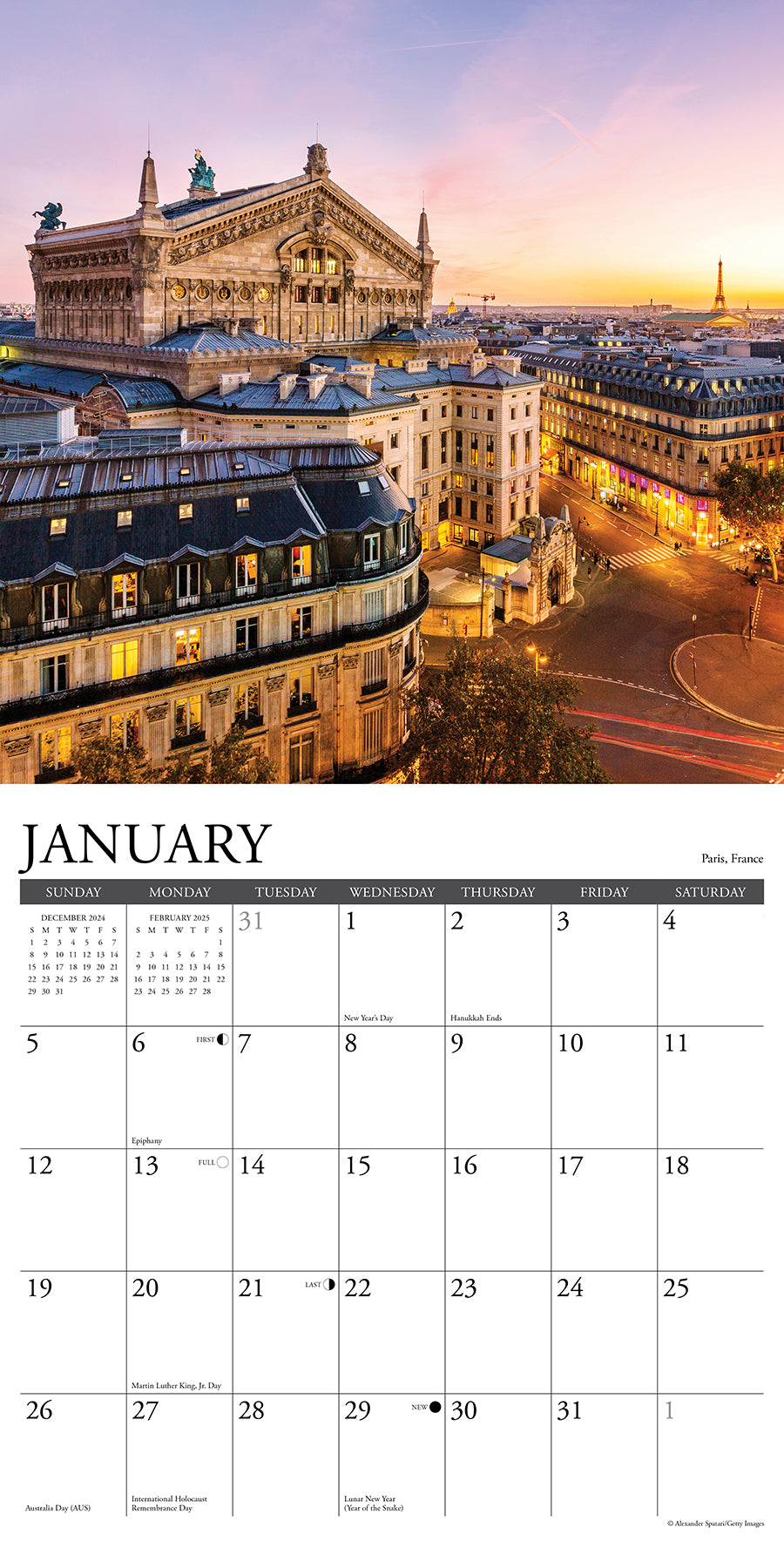 2025 Europe - Square Wall Calendar (US Only)