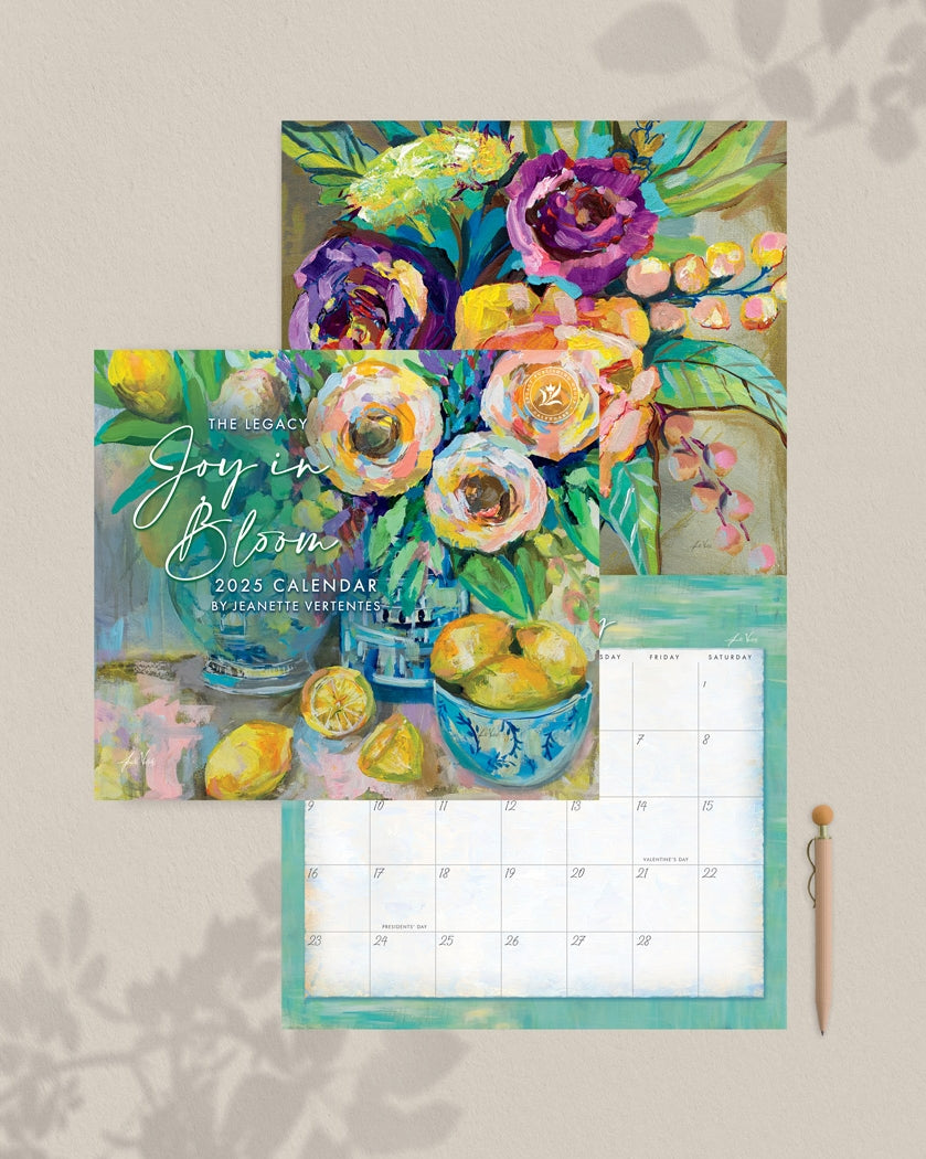 2025 Legacy Joy In Bloom - Deluxe Wall Calendar