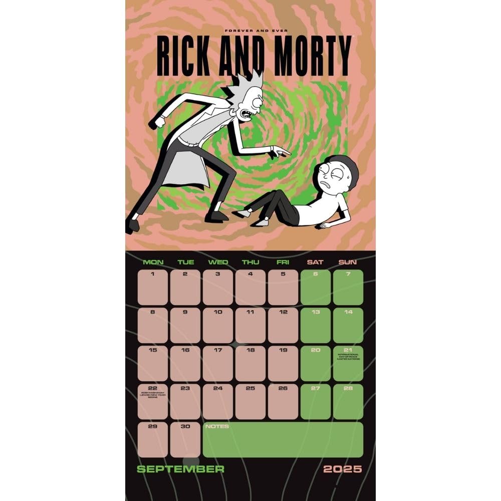 2025 Rick And Morty - Square Wall Calendar