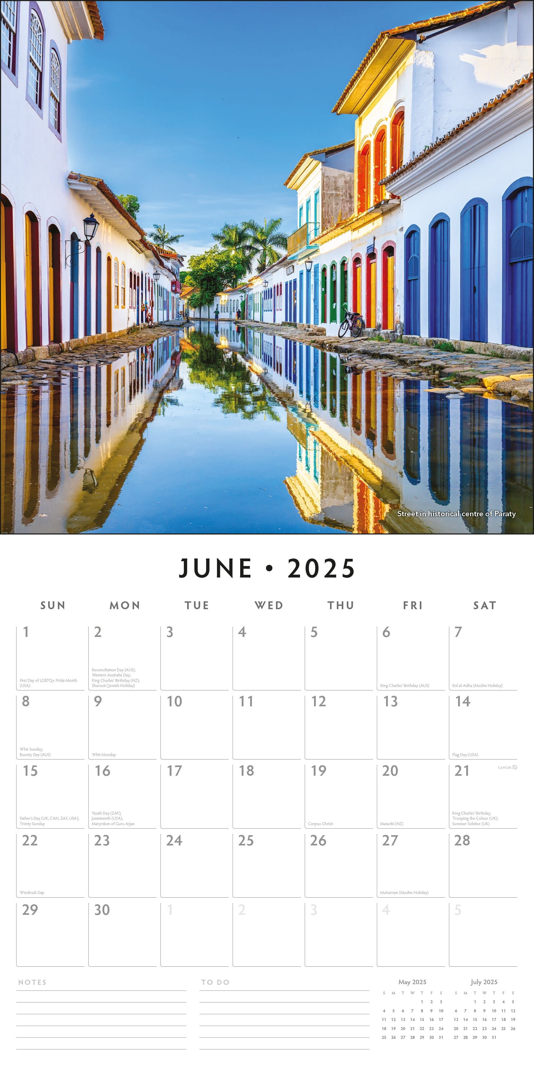 2025 Brazil - Square Wall Calendar
