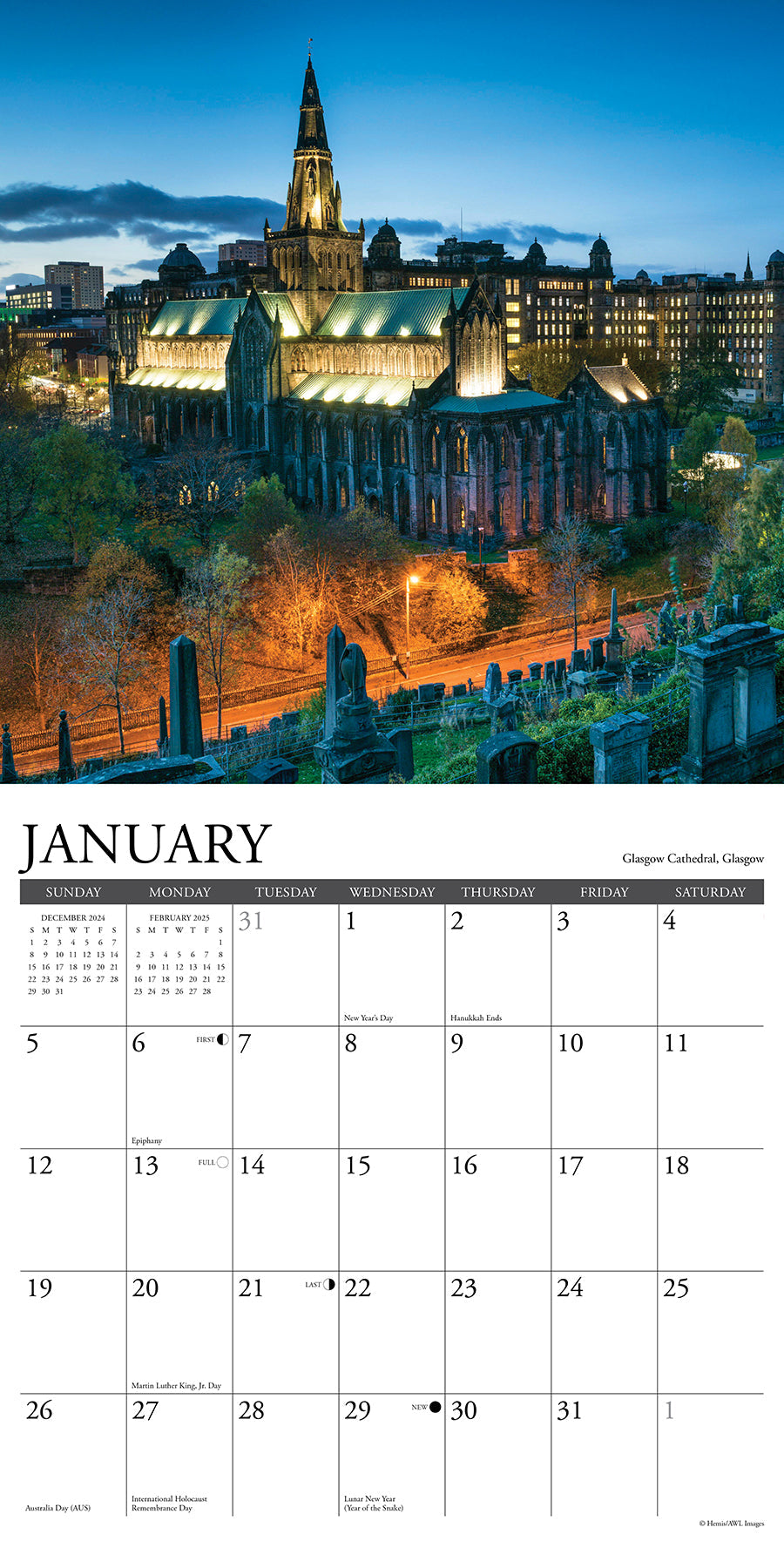 2025 Scotland - Square Wall Calendar (US Only)
