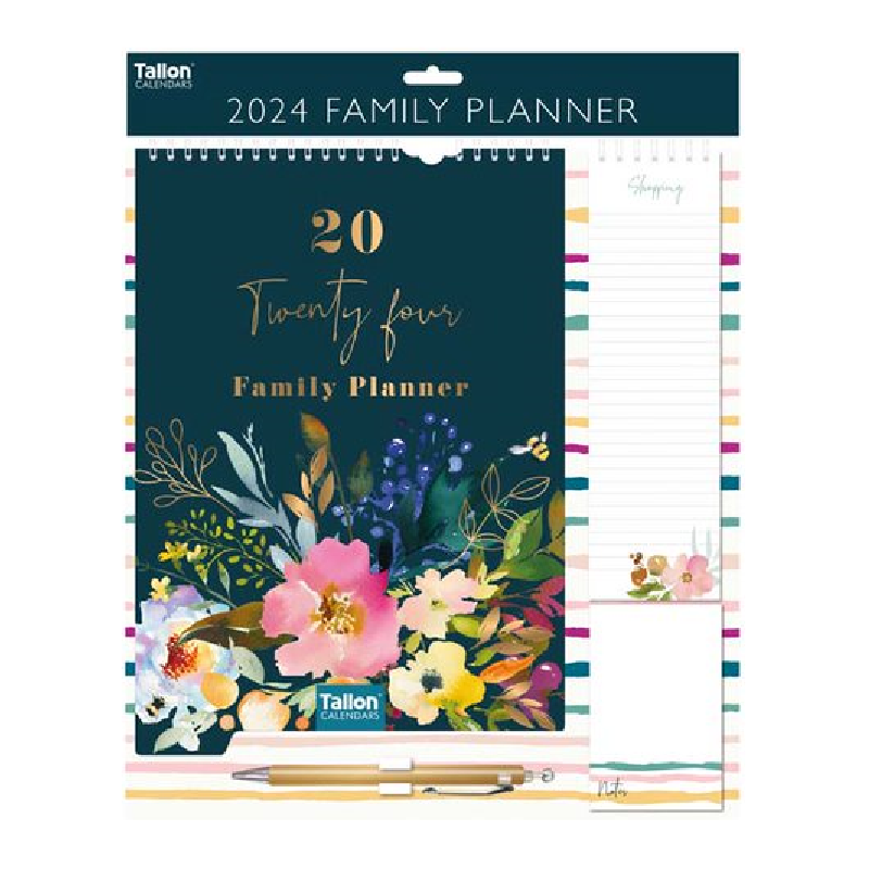 2024 Flower Family Organiser - Deluxe Wall Calendar