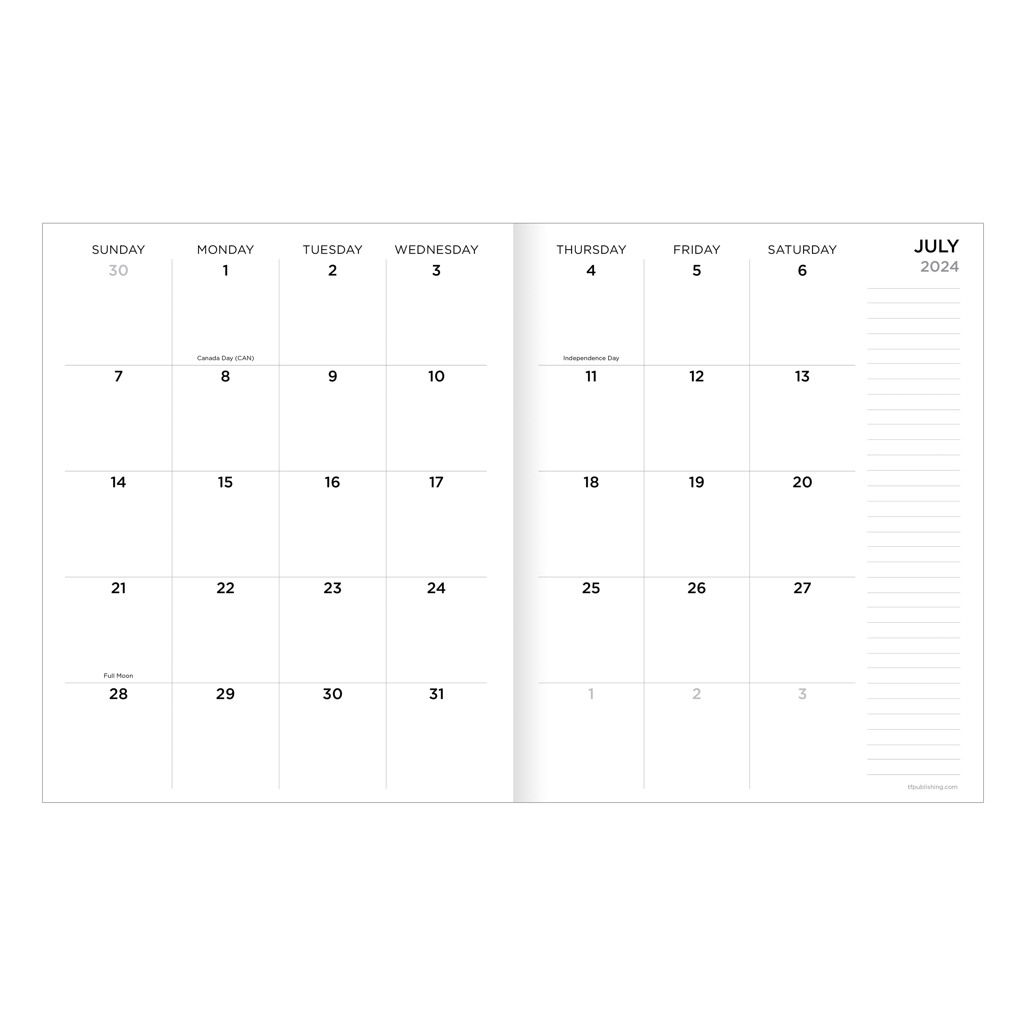 July 2024 - June 2025 Blue Watercolor - Medium Monthly Academic Year Diary/Planner