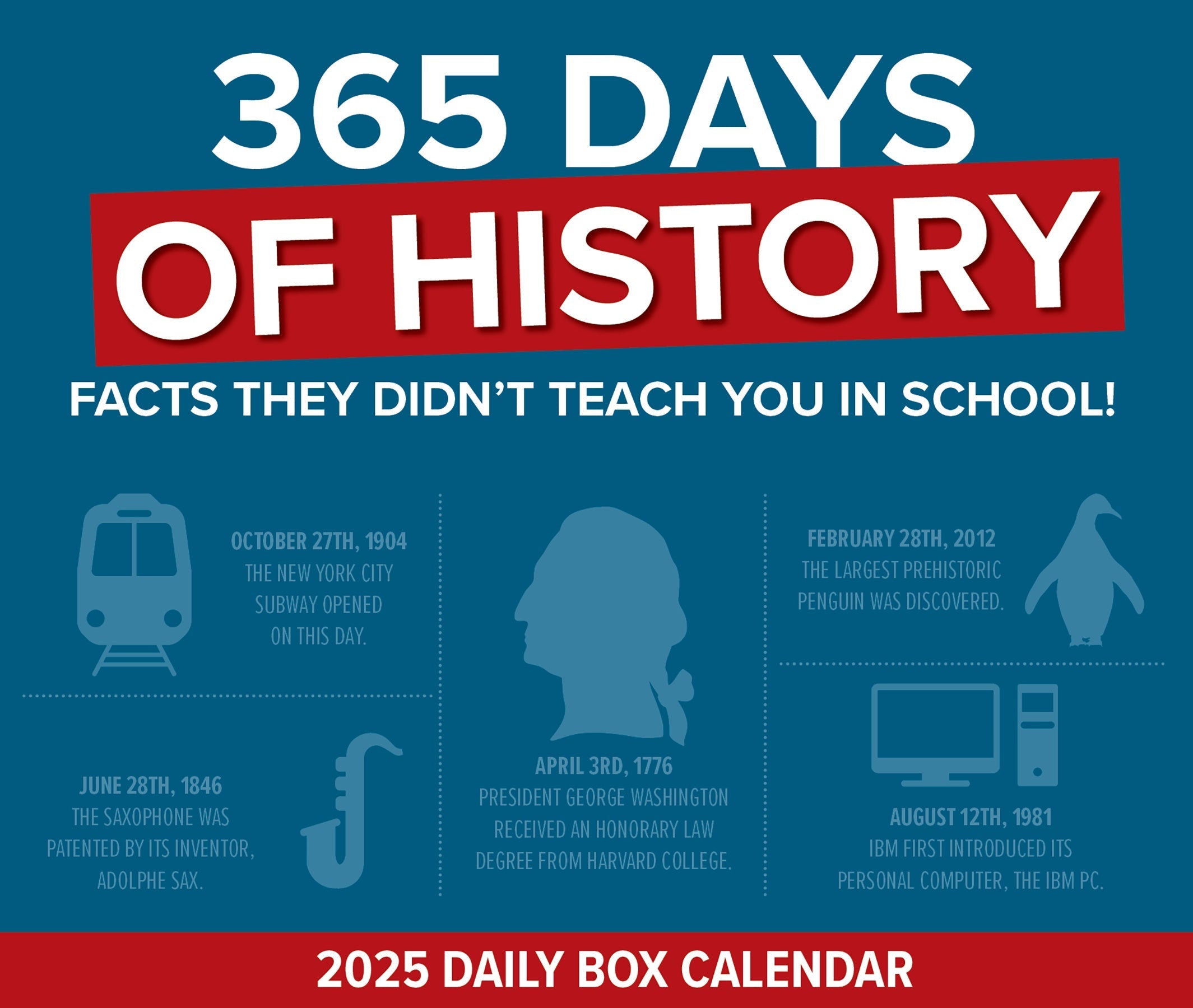 2025 365 Days of History - Daily Boxed Page-A-Day Calendar (US Only)