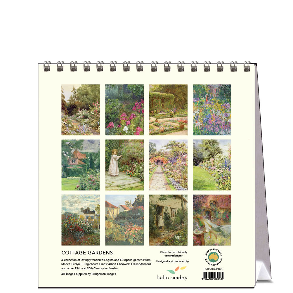2024 Cottage Gardens - Desk Easel Calendar