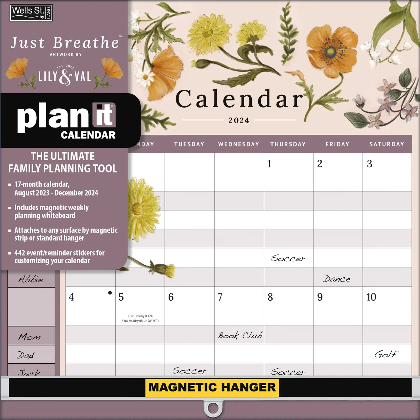 2024 Just Breath - Plant It Square Wall Calendar