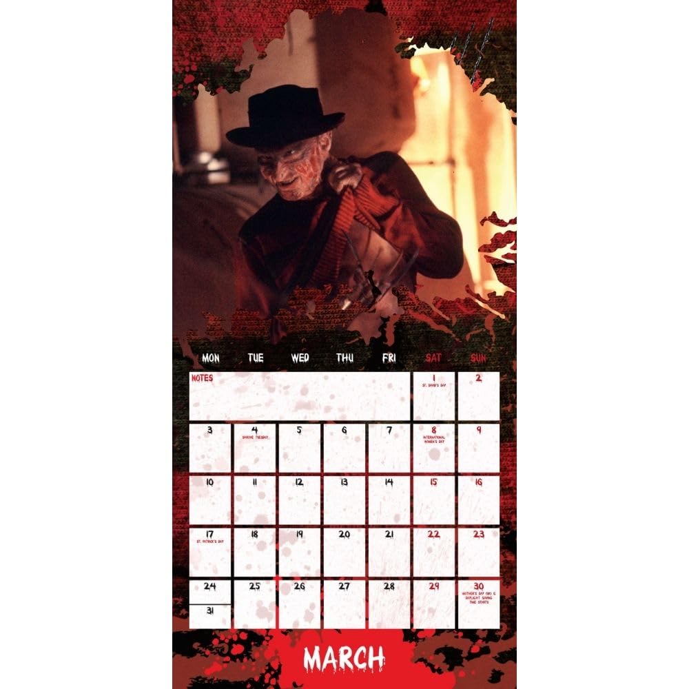 2025 A Nightmare On Elm Street Movie - Square Wall Calendar