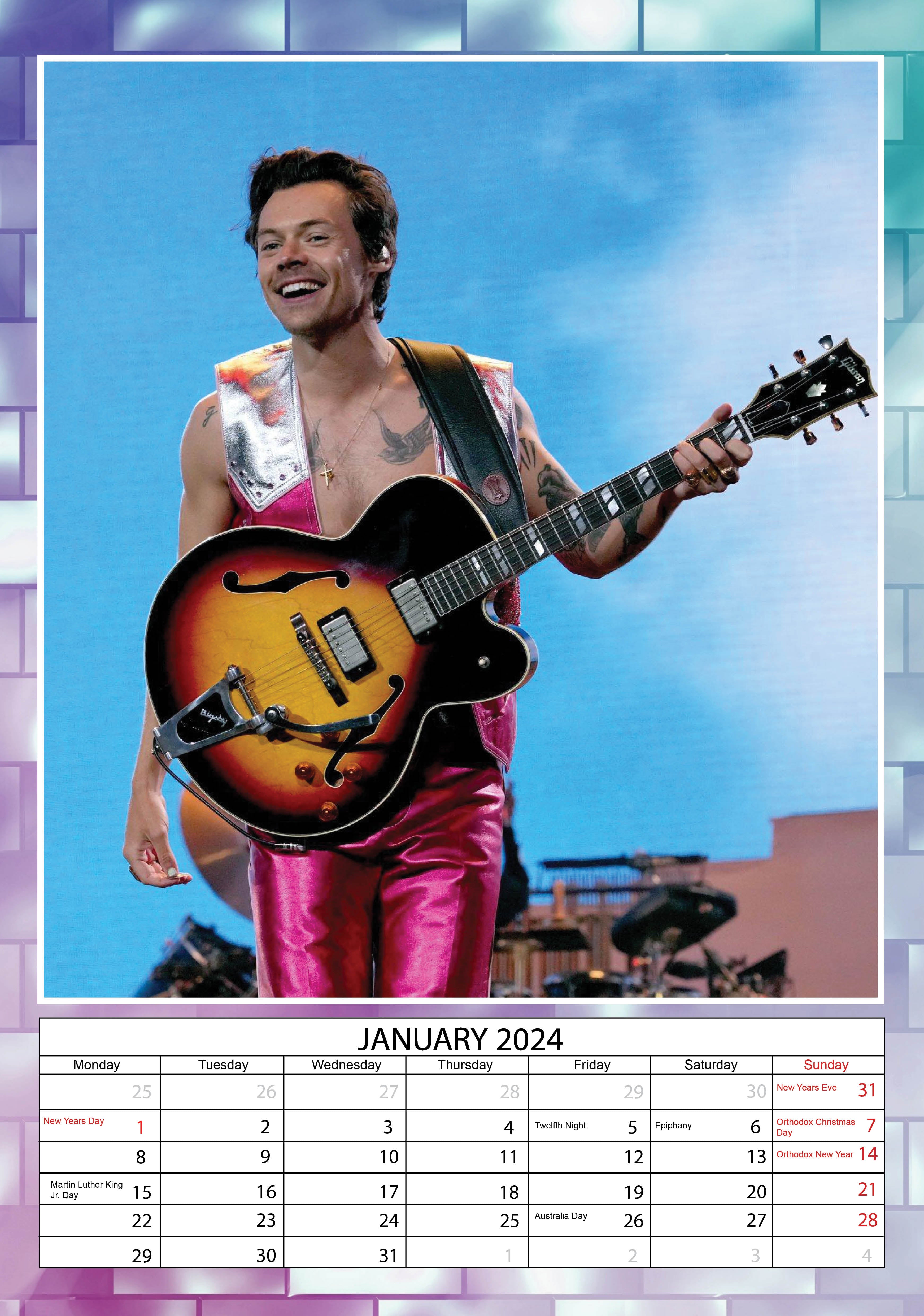 2024 Harry Styles - A3 Wall Calendar