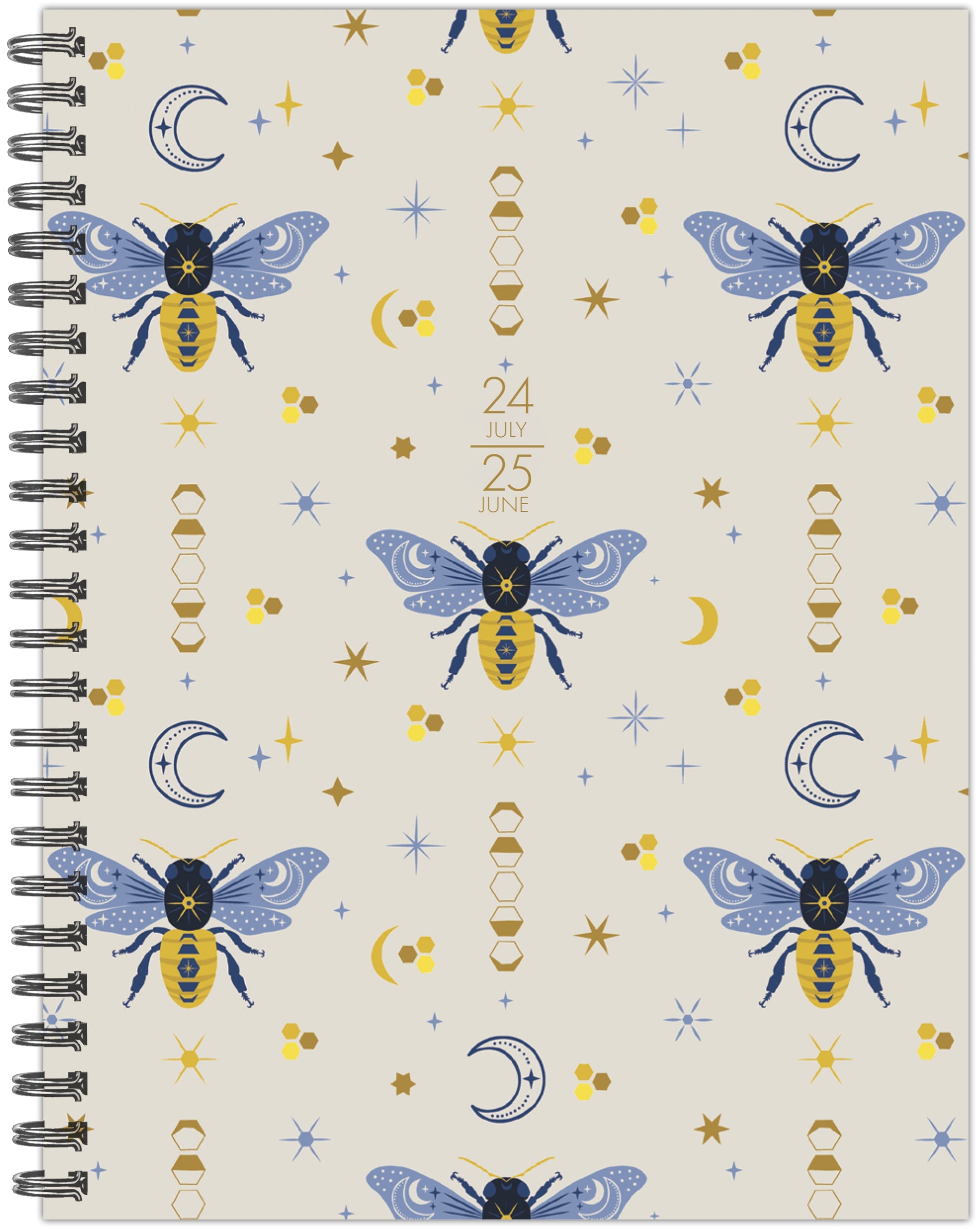 July 2024 - June 2025 Honeybee - Medium Weekly & Monthly Academic Year Diary/Planner