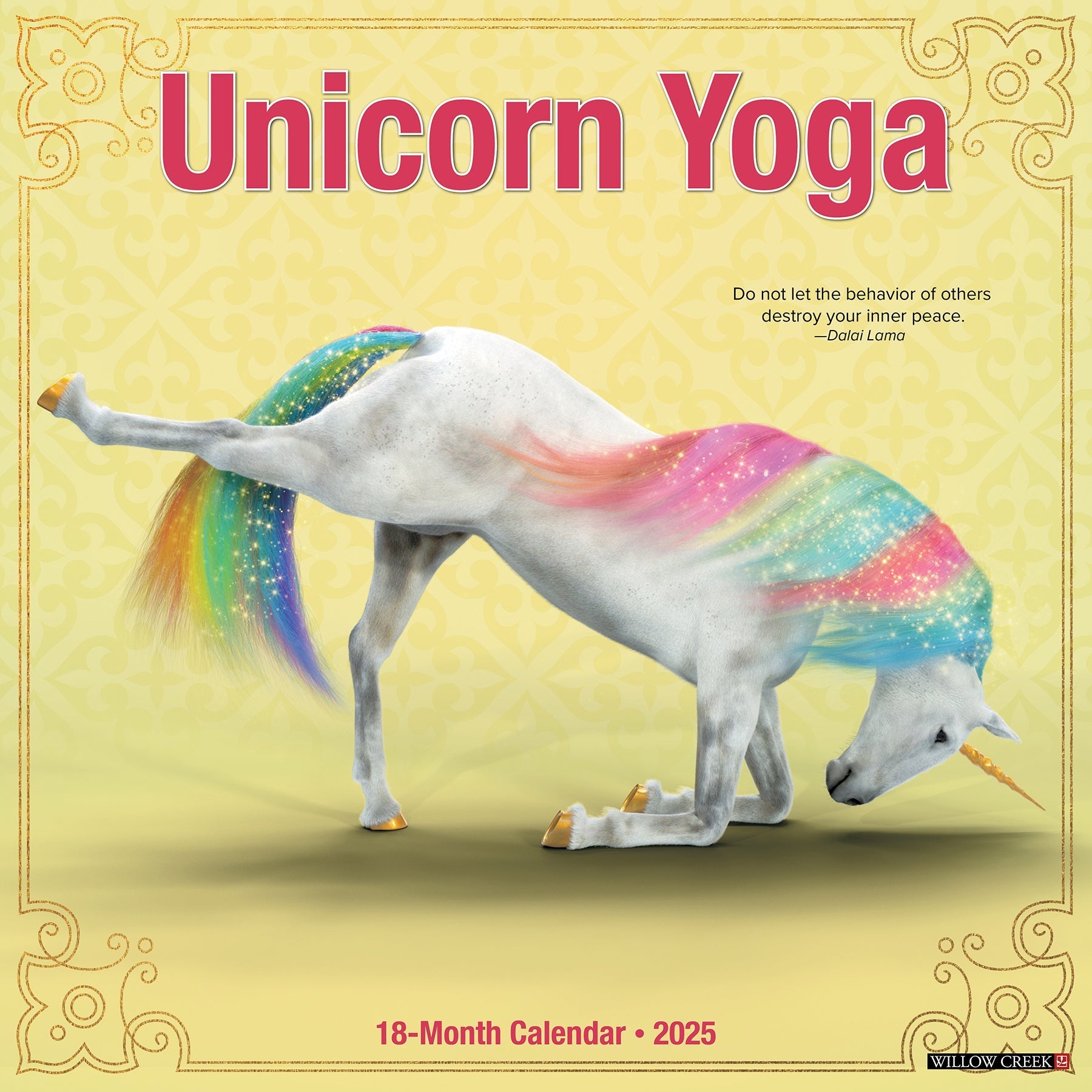 2025 Unicorn Yoga - Square Wall Calendar (US Only)