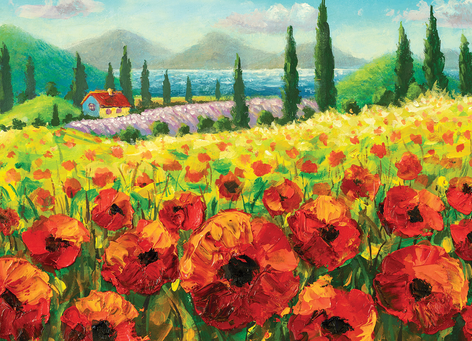 Field Of Poppies 1000 Piece - Jigsaw Puzzle