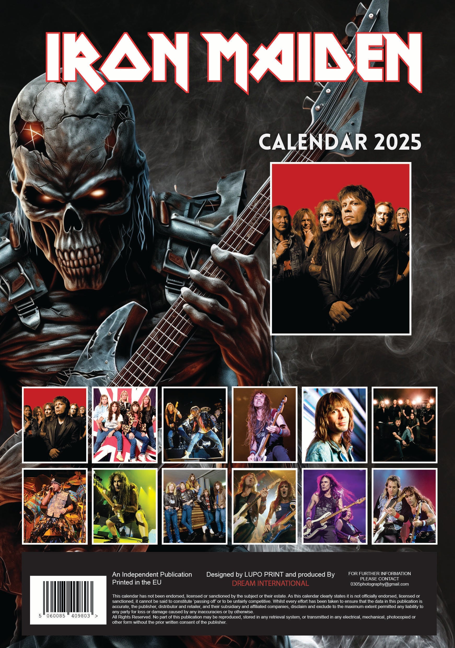 2025 Iron Maiden - A3 Wall Calendar