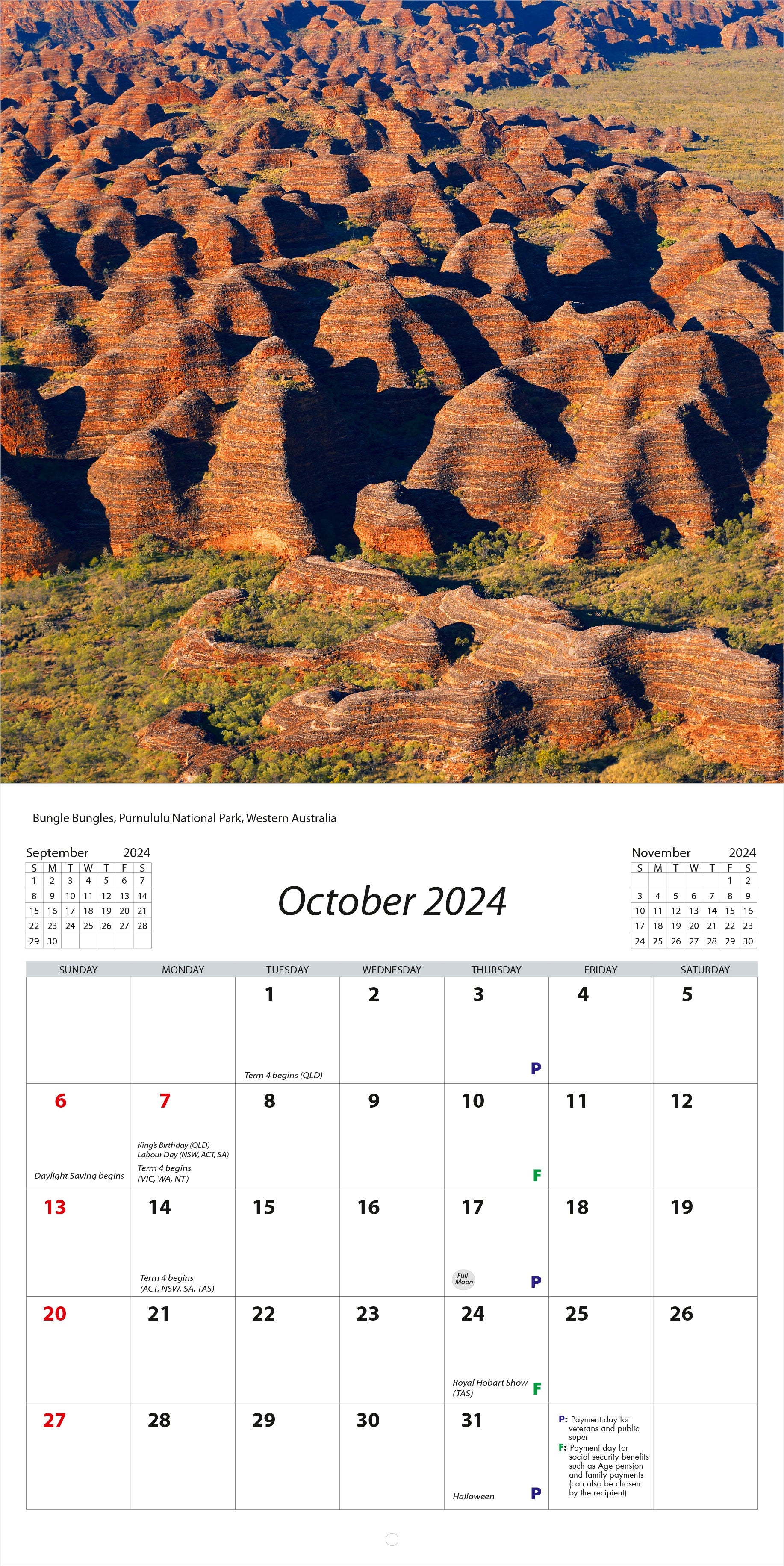 2024 Australian Wonders - Square Wall Calendar