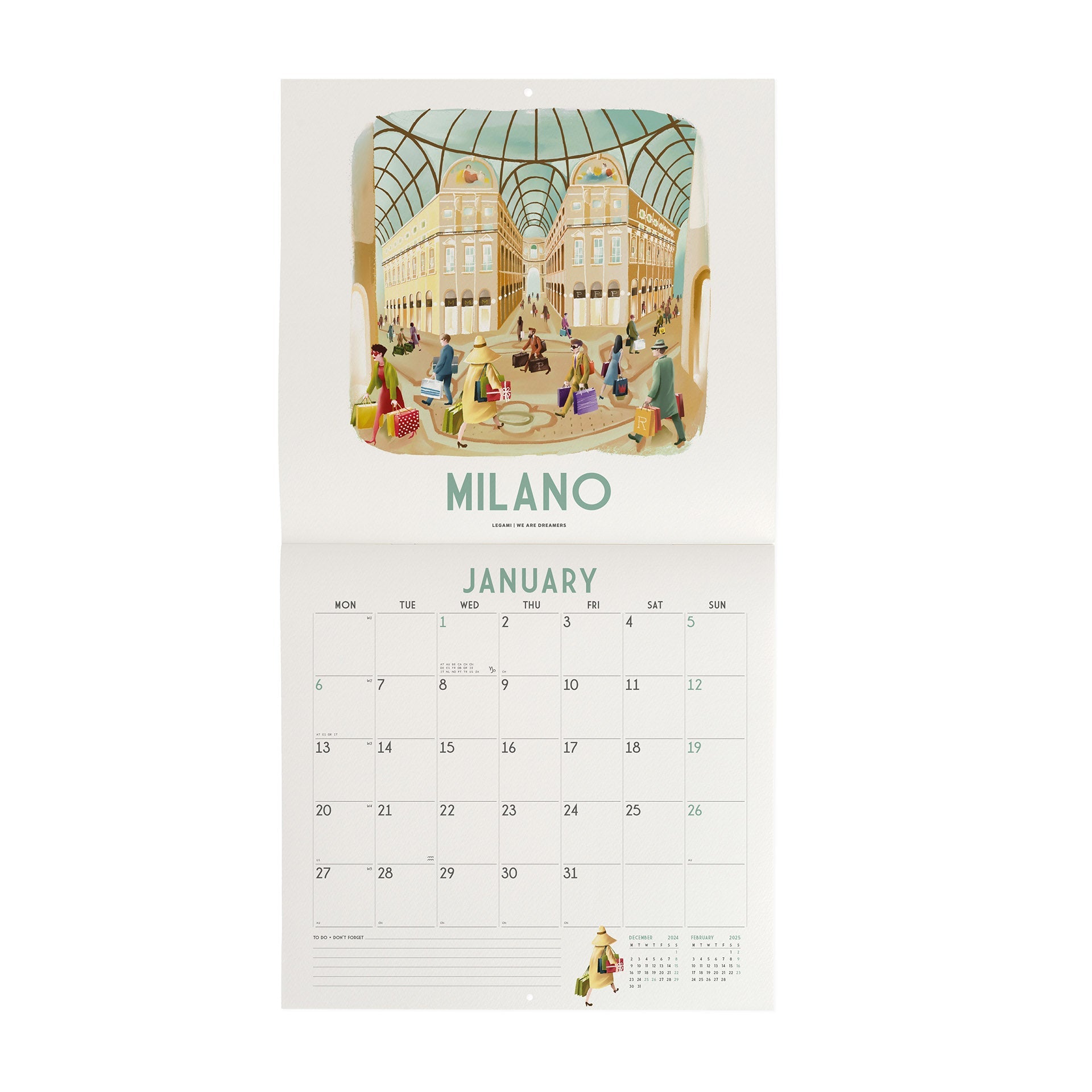 2025 Italy by Legami- Square Wall Calendar