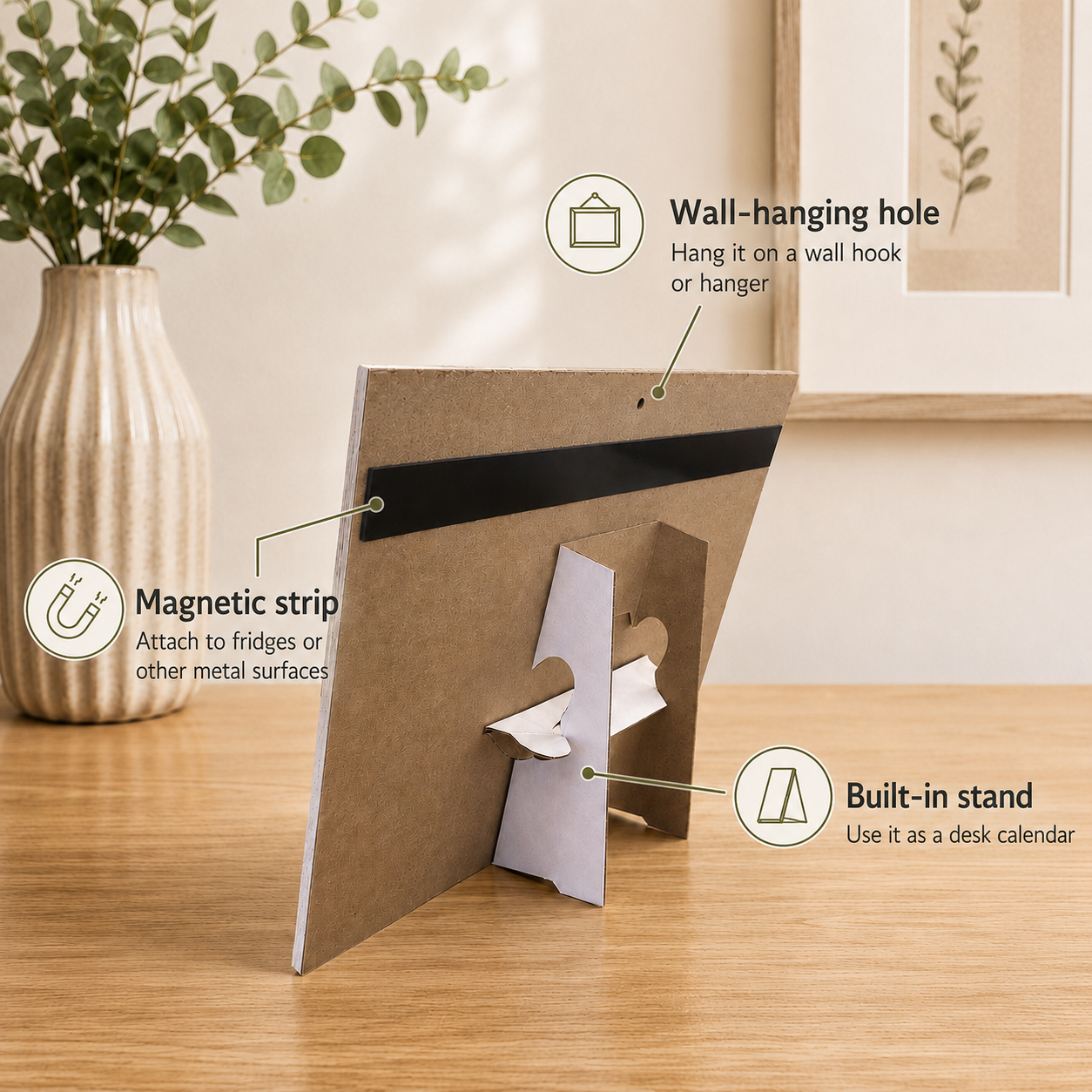 2027 Sprigs & Petals - Versatile 4-in-1 Magnetic, Wall and Desk Calendar