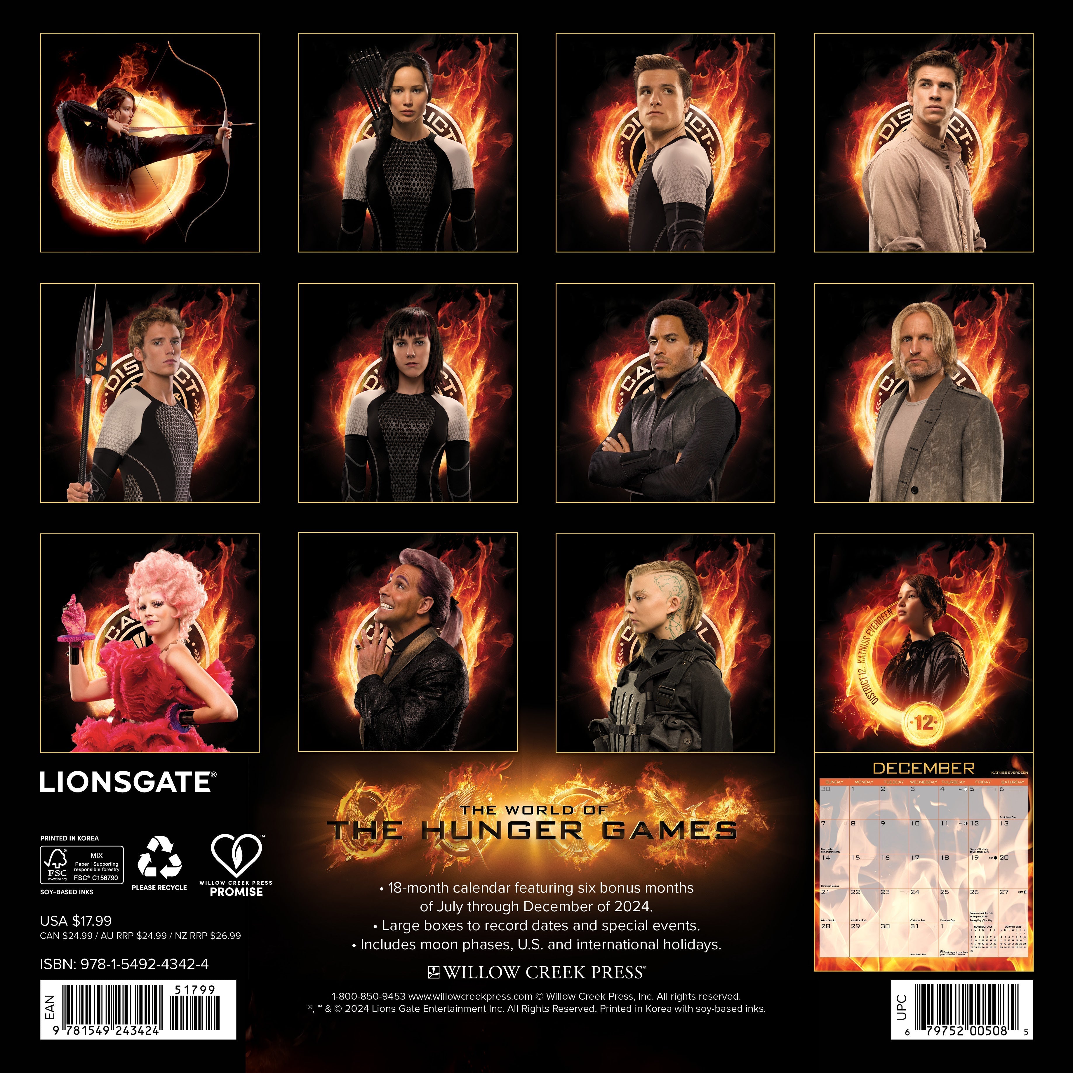 2025 The World Of Hunger Games (w/foil) - Square Wall Calendar (US Only)