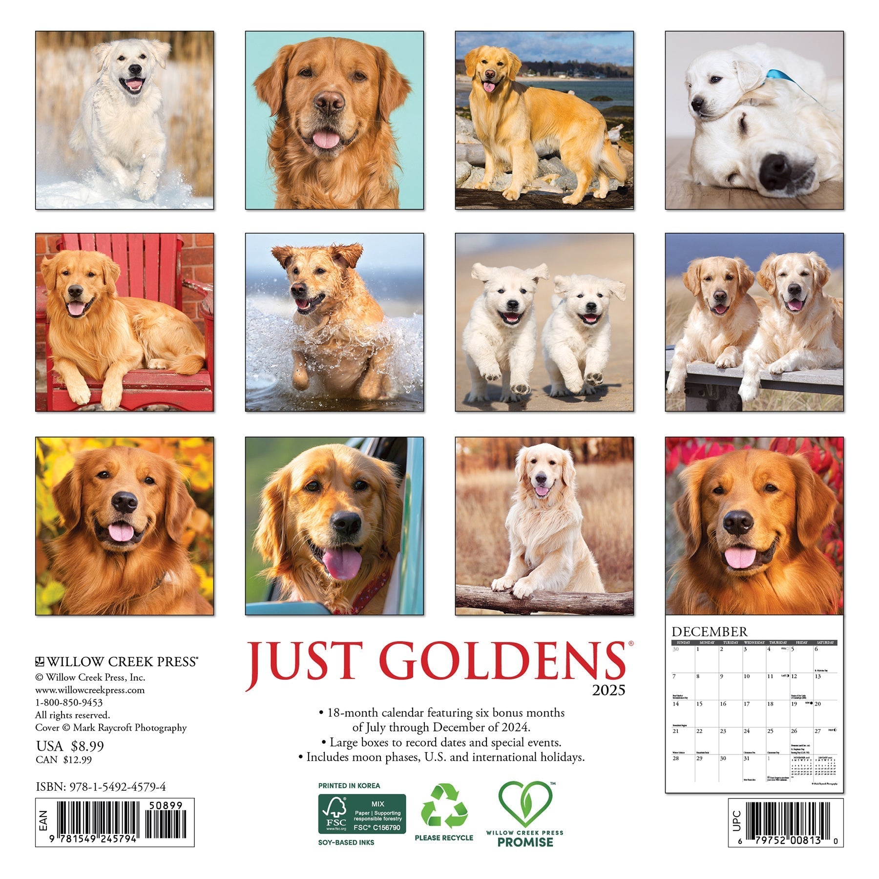 2025 Goldens - Mini Wall Calendar (US Only)