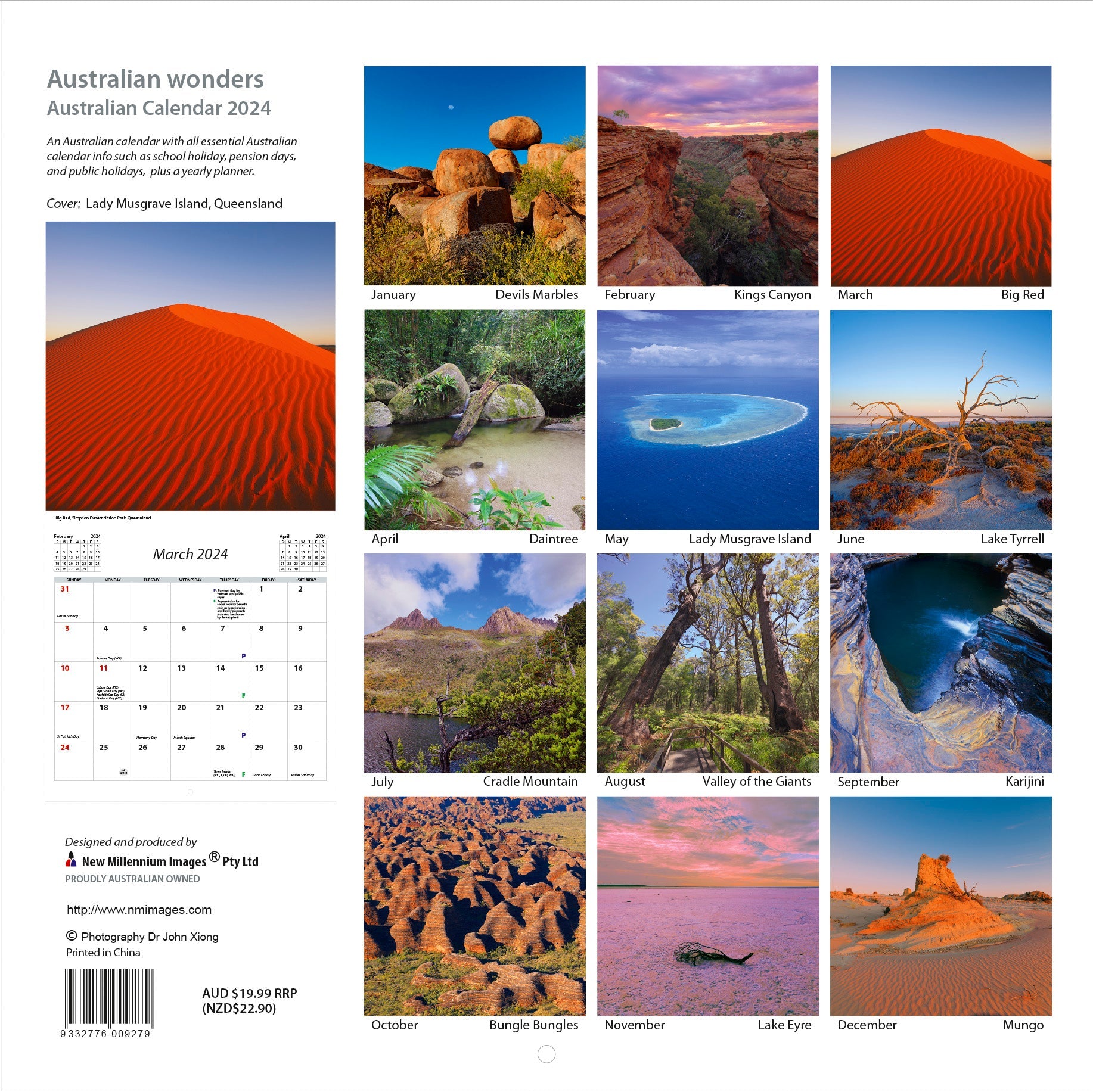 2024 Australian Wonders - Square Wall Calendar  SOLD OUT