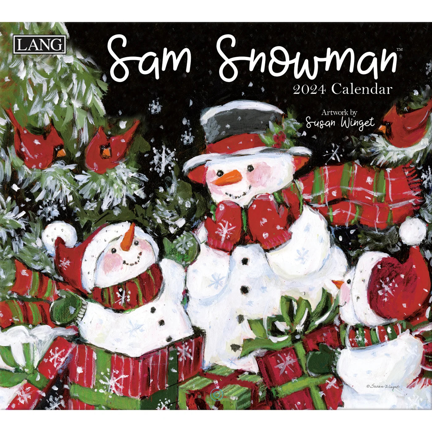 2024 LANG Sam Snowman - Deluxe Wall Calendar