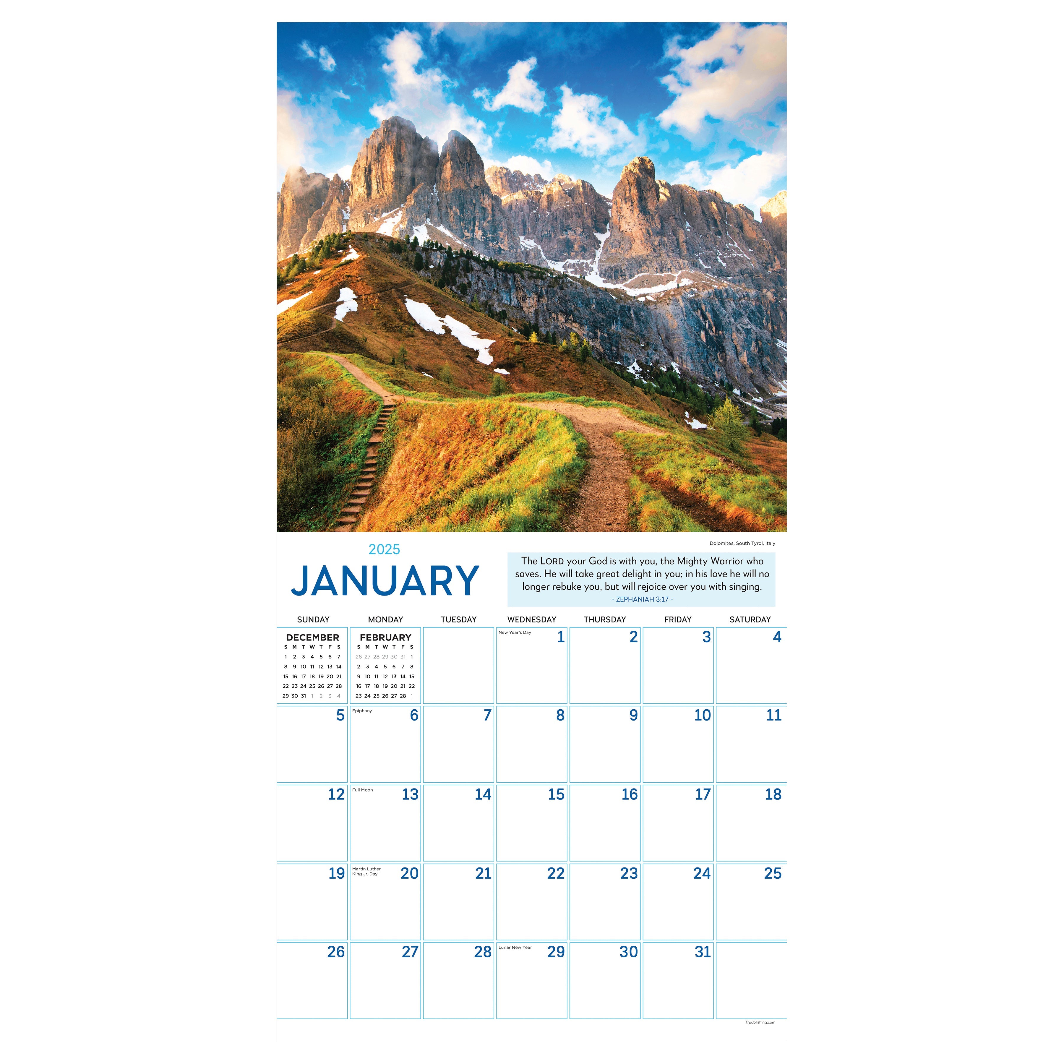 2025 Paths to God - Square Wall Calendar