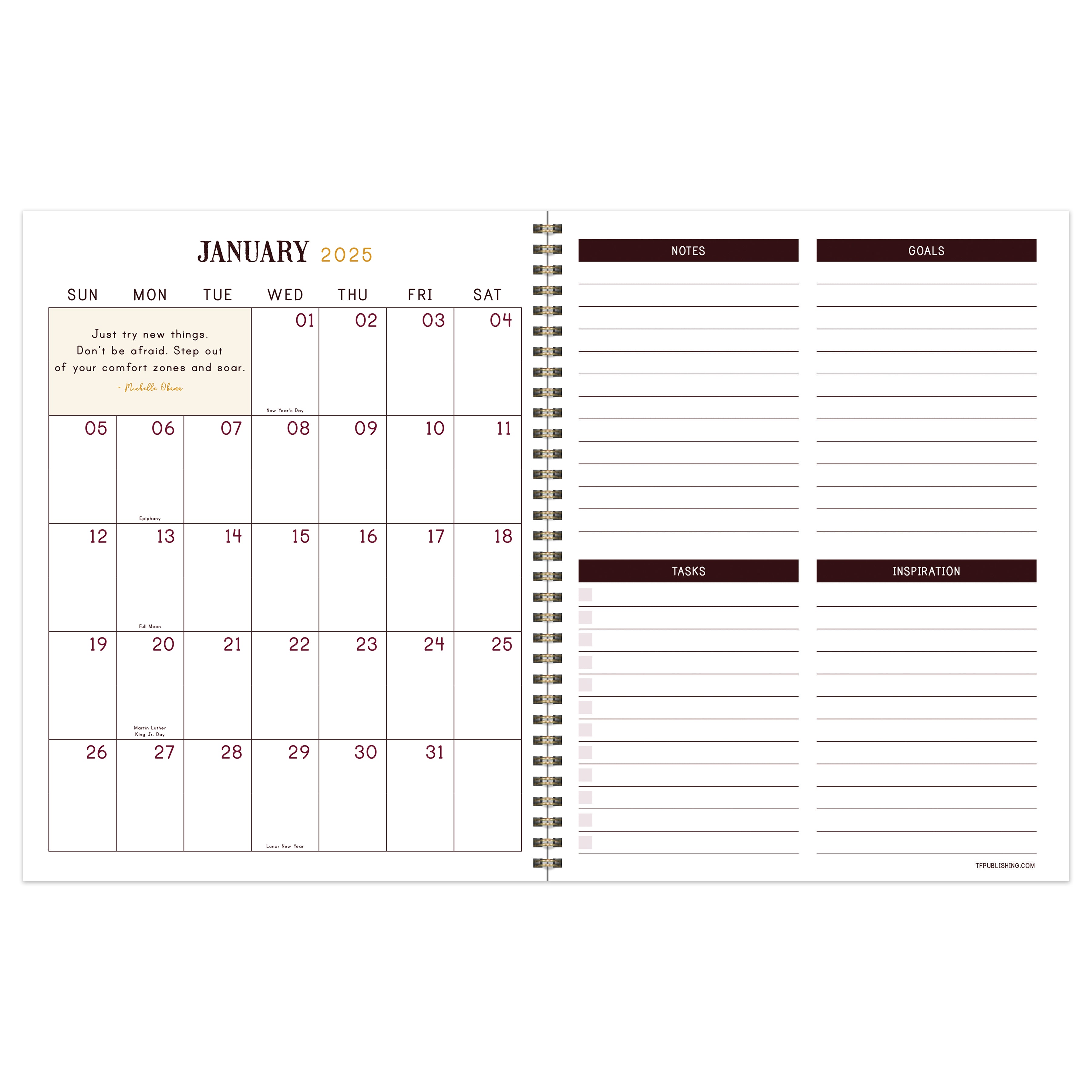 2025 Garden Manor - Large Monthly & Weekly Diary/Planner